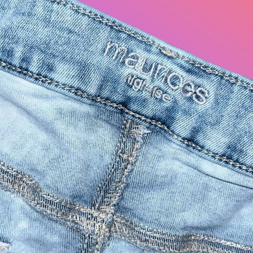 Maurices Button Fly High Rise Jeans Size Large Long 32x30 #168 - Picture 4 of 8